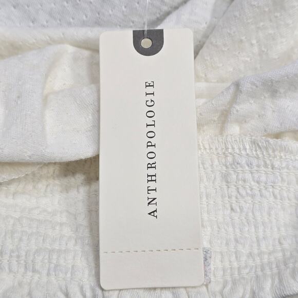 Anthropologie White Tube Top Shirt NEW $39 Sleeveless Linen Halter Women Size XL - Picture 6 of 8